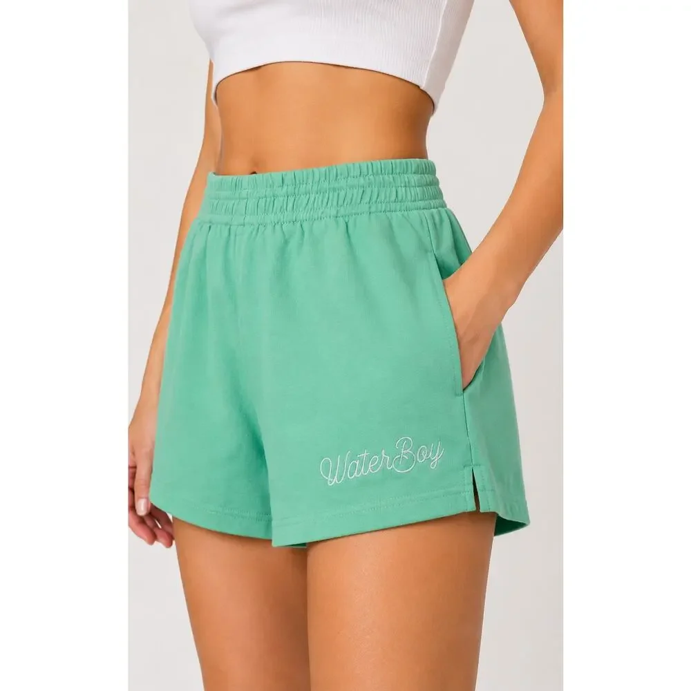 WaterBoy Women’s Classic Gym Short Pastel Green Size Small New High Waist